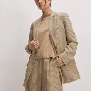 Everlane The TENCEL Oversized Blazer Cornstalk / Black